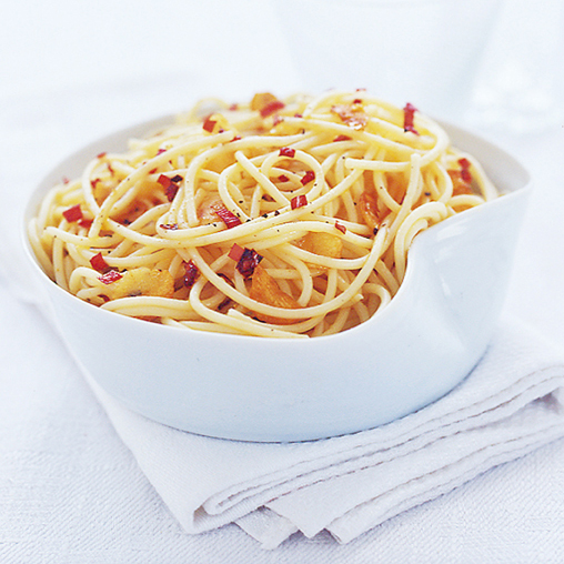 Спагетти с острым перцем чили